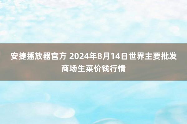 安捷播放器官方 2024年8月14日世界主要批发商场生菜价钱行情