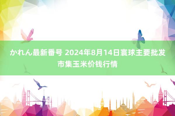 かれん最新番号 2024年8月14日寰球主要批发市集玉米价钱行情