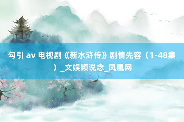 勾引 av 电视剧《新水浒传》剧情先容（1-48集）_文娱频说念_凤凰网