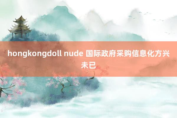 hongkongdoll nude 国际政府采购信息化方兴未已